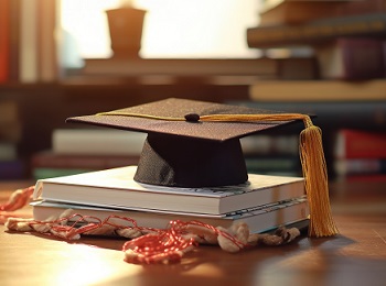 books and graduation cap